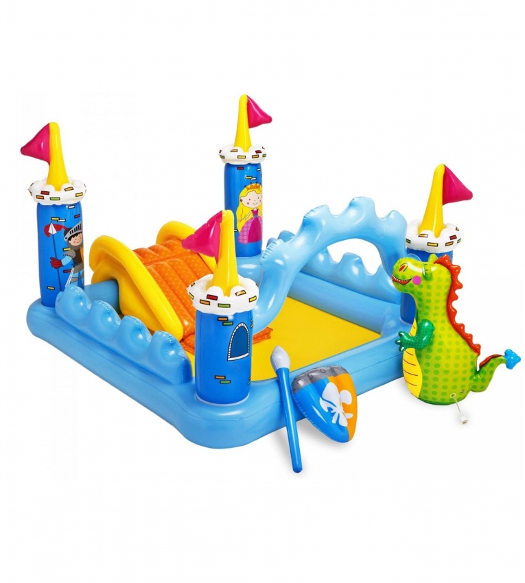 Intex 57138 Fantasy Castle Inflatable Kiddie Pool with Slide
