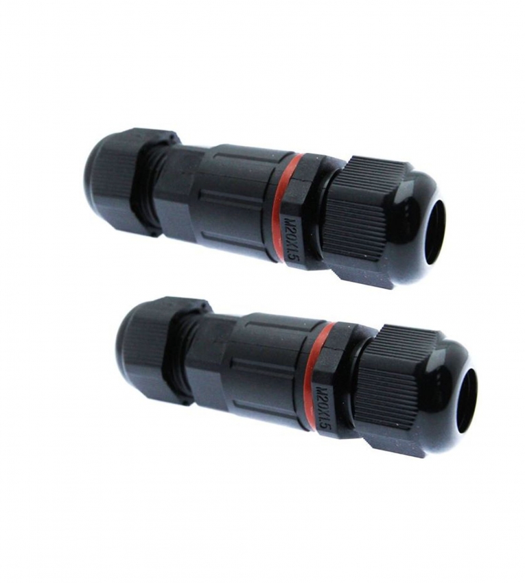 3 PCS of IP68 Waterproof 3 Pin Straight Cable Connector