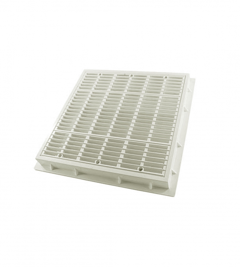 ABS SQUARE MAIN DRAIN COVER - AQUA