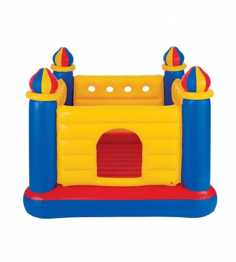 INTEX Jump-O-Lene Inflatable Castle Bounce Bouncer with Manual Pump - 