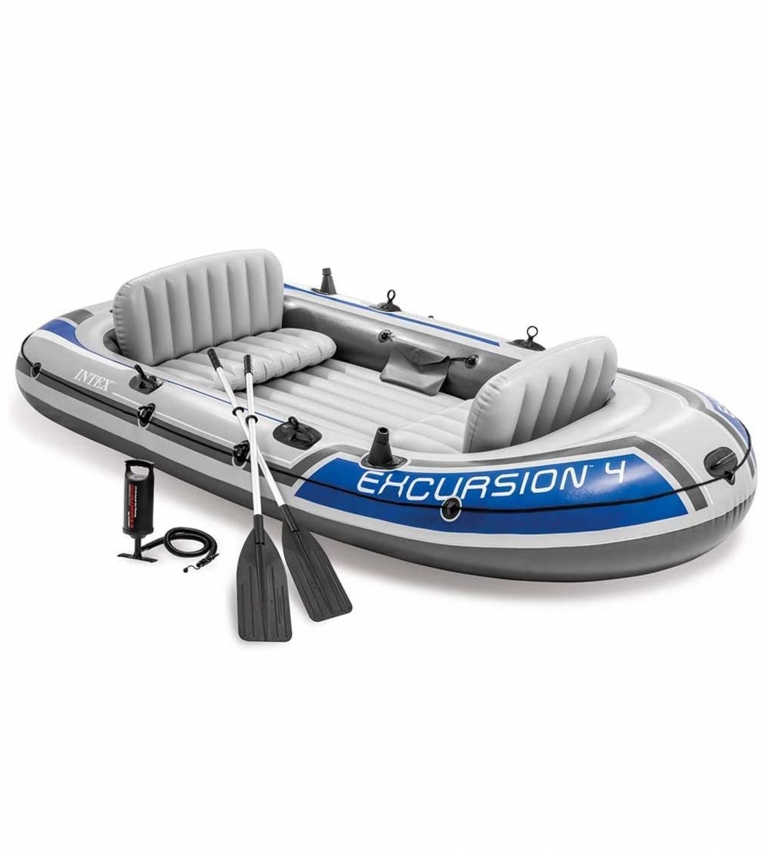 Intex 68324 Inflatable Excursion 4 Boat Set